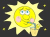 Cartoon: temperature (small) by yasar kemal turan tagged temperature,sun,fruit,juice