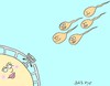 Cartoon: tourniquet (small) by yasar kemal turan tagged tourniquet,sperm,egg