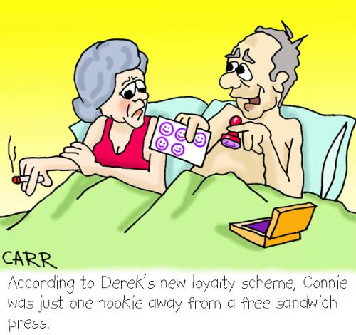 Cartoon: Loyalty card (medium) by carrtoons tagged loyalty,cardss,marketing,marriage