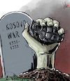 Cartoon: The return of the Kosovo war (small) by Emanuele Del Rosso tagged kosovo,war,serbia,balcans,conflict