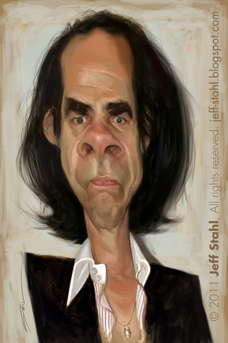 Cartoon: Nick Cave (medium) by Jeff Stahl tagged nick,cave,stahl,caricature,illustration