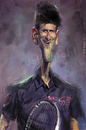 Cartoon: Novak Djokovic (small) by Jeff Stahl tagged novak djokovic sports tennis champion caricature illustration freelance jeff stahl digital painting wacom