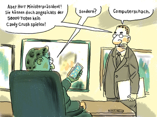 Cartoon: Konferenz Ministerpräsidenten (medium) by Thomas Kuhlenbeck tagged ministerpräsidenten,konferenz,corona,coronamaßnahme,computerspiel,ramelow,candy,crush,ministerpräsidenten,konferenz,corona,coronamaßnahme,computerspiel,ramelow,candy,crush