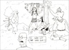 Cartoon: Gods Out (small) by Jani The Rock tagged god,gods,kali,ganesha,anubis,deity,deities