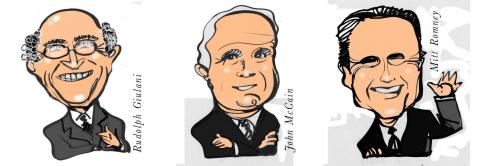 Cartoon: candidats (medium) by Jollustration tagged cain,republics,president,usa,wahl