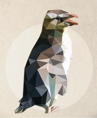 Cartoon: Penguin (medium) by alesza tagged penguin,bird,graphic,design,illustration,artwork,colorful,animal
