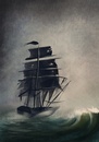 Cartoon: Escape (small) by alesza tagged ship sea waves escape