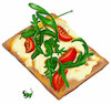 Cartoon: Focaccia (small) by alesza tagged focaccia food painting illustration ipadart procreate digitalart tomate salad pizza