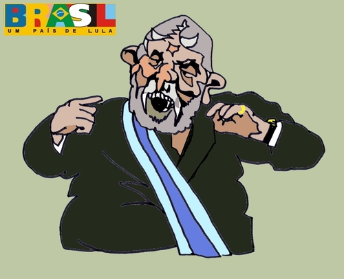 Cartoon: Lula da Silva the god of Brazil (medium) by Fusca tagged lula,gospel,lucas