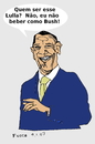 Cartoon: Obama (small) by Fusca tagged obama brazil lula bolivarian regime third world
