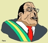 Cartoon: Robert Mugabe (small) by Fusca tagged populist tyrants lula brazilian regime