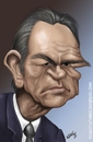 Cartoon: Tommy Lee Jones caricature (small) by lufreesz tagged tommy,lee,jones,caricature,mib