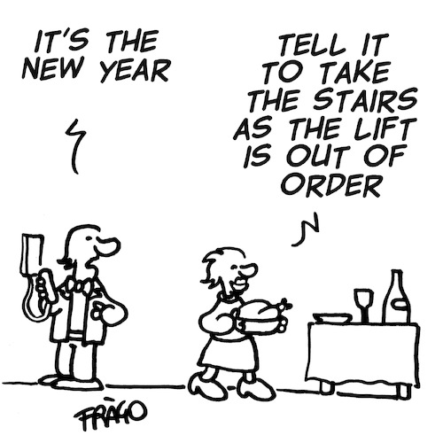 Cartoon: happy new year (medium) by fragocomics tagged new,year,celebration,new,year,celebration