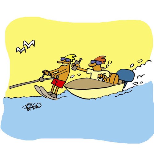 Cartoon: Modern times (medium) by fragocomics tagged modern,holidays,sea,boat,smartphone,iphone,cellular,phone,mobile,summer,water,ski,times,iphone,smartphone,urlaub,ferien,kommunikation,telefon