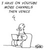 Cartoon: youtube channels (small) by fragocomics tagged youtube,technology,web,computer