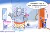 Cartoon: diamantenfraesmaschine (small) by ChristianP tagged diamantenfraesmaschine,badezimmer,pinguin
