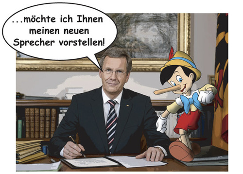 Cartoon: Der Neue (medium) by rpeter tagged wulff,bundespräsident