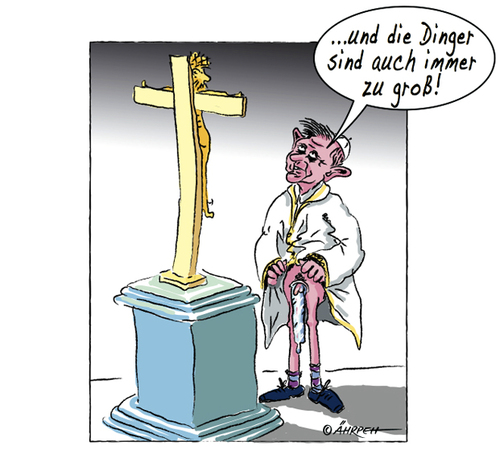 Cartoon: Der wahre Grund... (medium) by rpeter tagged papst,kondom,verhütung,kirche,katholisch
