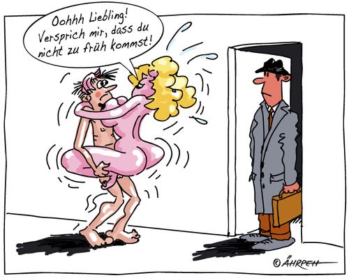 Cartoon: Früher Feierabend (medium) by rpeter tagged mann,frau,liebe,feierabend,nackt,sexy
