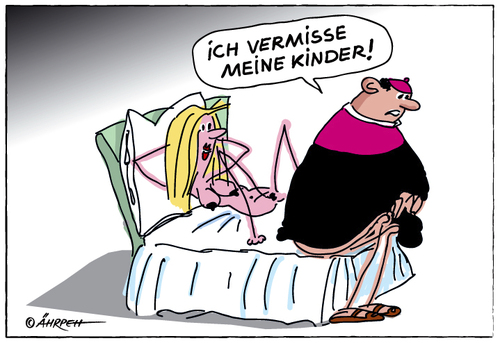 Cartoon: Neulich im Bordell (medium) by rpeter tagged katholisch,kirche,nackt,priester,bischof,bordell,missbrauch,kinder