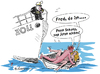 Cartoon: Der Staat sieht alles! (small) by rpeter tagged mann frau boot zoll staat wasser sex liebe nackt