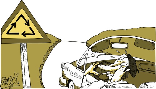 Cartoon: Signal (medium) by Ramses tagged recycle