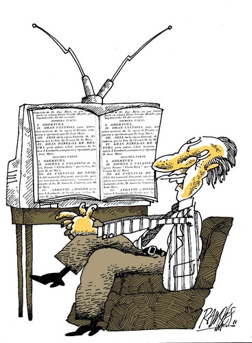 Cartoon: Telebook (medium) by Ramses tagged tv