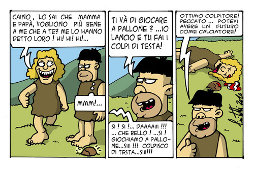 Cartoon: caino e abele (medium) by ignant tagged caino,abele,humor,cartoon