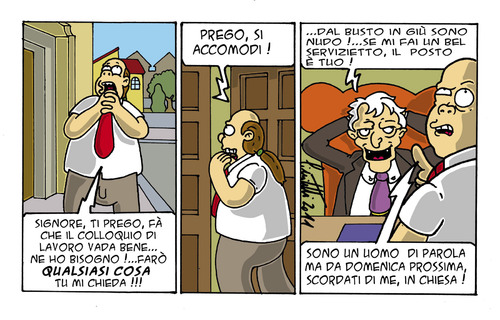 Cartoon: Disposto a tutto (medium) by ignant tagged lavoro,cartoon,comic,strip,humor