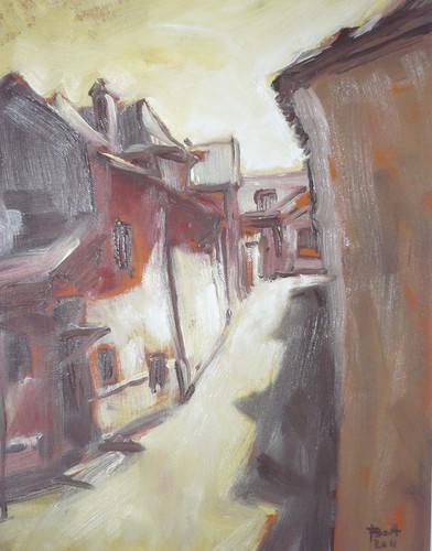 Cartoon: Sighisoara 7 (medium) by boa tagged painting,color,oil,boa,romania,painter,landscape