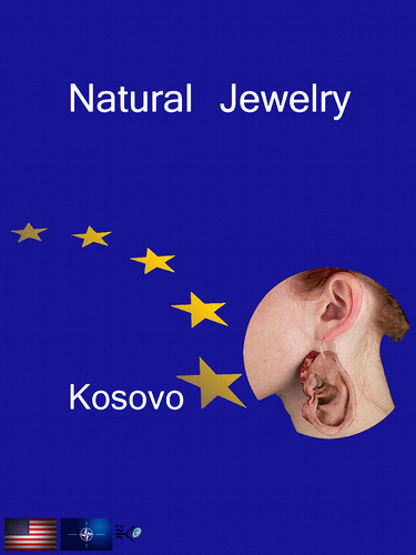 Cartoon: Natural Jewelry (medium) by Zoran Spasojevic tagged serbia,kragujevac,emailart,paske,spasojevic,zoran,europe,nato,kosovo,jewelry,natural,eu,graphics,collage,digital