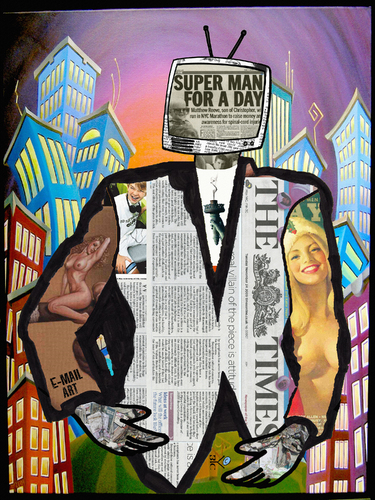Cartoon: Superman (medium) by Zoran Spasojevic tagged serbia,kragujevac,paske,zoran,spasojevic,man,super,superman,übermensch,graphics,collage,digital,emailart