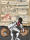 Cartoon: Weightlifter (small) by Zoran Spasojevic tagged weightlifter,zoran,digital,graphics,emailart,spasojevic,paske,collage,kragujevac,serbia