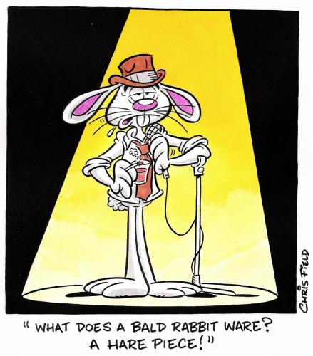 Cartoon: bunny comedian (medium) by fieldtoonz tagged gag,cartoon