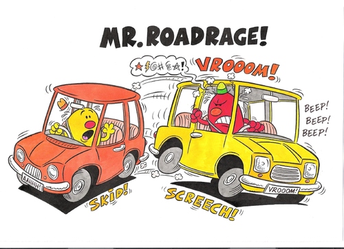 Cartoon: mr roadrage (medium) by fieldtoonz tagged road,mr,rage,car