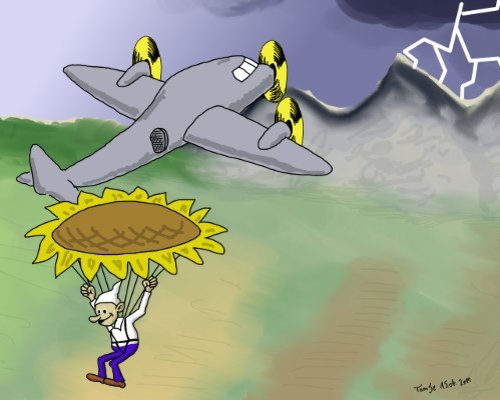 Cartoon: Absprung (medium) by TomSe tagged atomausstieg,atomkraft