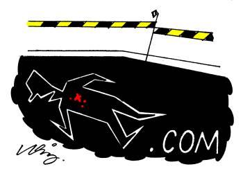 Cartoon: CSI dot-com (medium) by neilo tagged crime,dotcom,csi