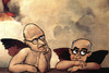 Cartoon: Kitschige Theorie (small) by Weltasche tagged horkheimer,adorno,frankfurt,philosophie,soziologie,kritische,theorie