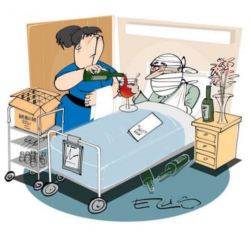 Cartoon: Private Care (medium) by drawgood tagged nurse,hospitals,nhs,illness,patients