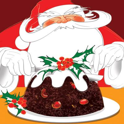 Cartoon: Xmas Pud (medium) by drawgood tagged christmas,santa,pudding