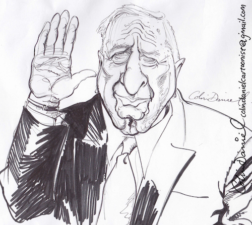 Cartoon: Ariel Sharon caricature by colin (medium) by Colin A Daniel tagged ariel,sharon,caricature,by,colin,daniel