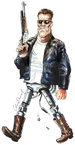 Cartoon: Arnold Schwarzenegger colindani (medium) by Colin A Daniel tagged caricature