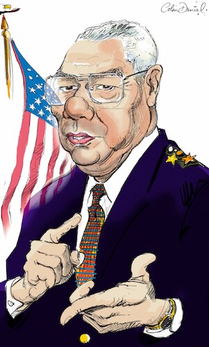 Cartoon: Colin Powell caricature (medium) by Colin A Daniel tagged colin,powell,caricature,daniel