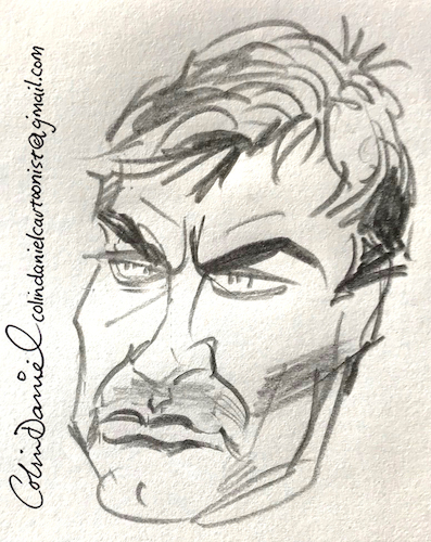 Cartoon: John Castle caricature (medium) by Colin A Daniel tagged john,castle,caricature,drawing,cartoon,illustration