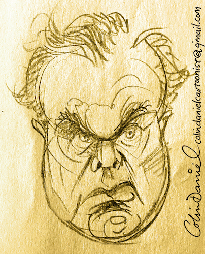 Cartoon: Peter Bull caricature (medium) by Colin A Daniel tagged peter,bull,caricature