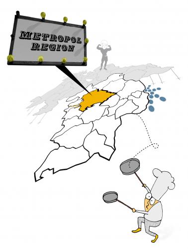 Cartoon: metropolregion (medium) by stefan hoch tagged metropolregion,koch,niedersachsen