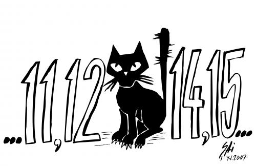 Cartoon: black cat (medium) by SAI tagged bad,luck