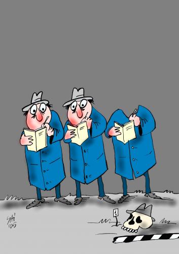 Cartoon: forensics (medium) by SAI tagged crime,forensic