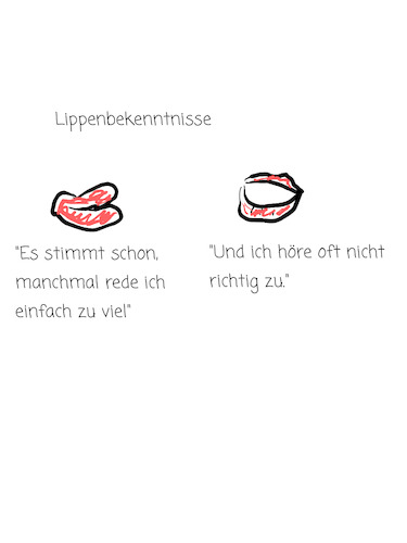 Cartoon: Lippenbekenntnisse (medium) by hurvinek tagged lippenbekenntnis