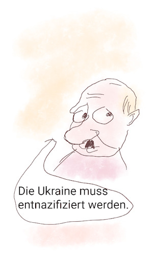 Cartoon: Putins Entnazifizierung (medium) by hurvinek tagged putin,ukraine
